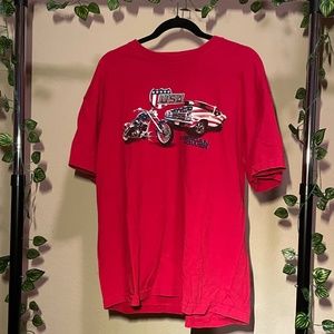 Vintage red USA American power T-shirt